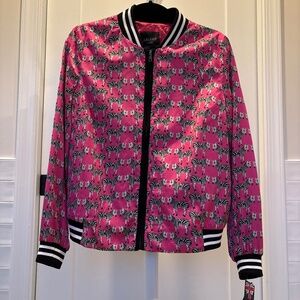 NWT Helene London satin zebra jacket S
